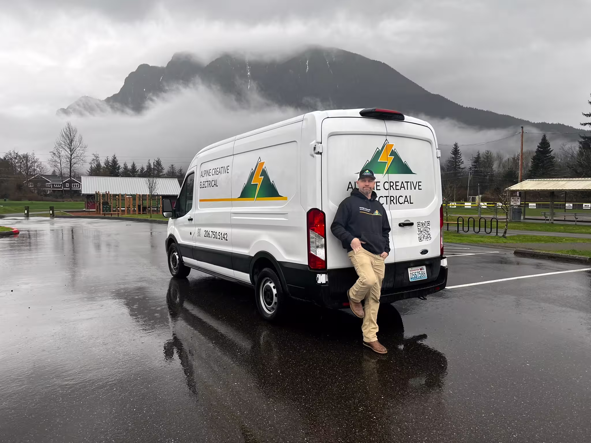 Alpine Creative Electrical electricians working in North Bend Washington